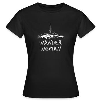 Wander Woman Harz Mountain - Brocken Logo - Women's T-Shirt - black - Front - AI Model Female 172 dark (172cm)