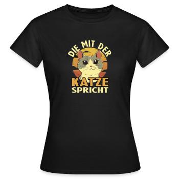 Cat Mom Gift Cat Mom Cat Lover - Women's T-Shirt - black - Front - AI Model Female 172 dark (172cm)