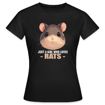 Rat Rat - Women's T-Shirt - black - Front - AI Model Female 172 dark (172cm)