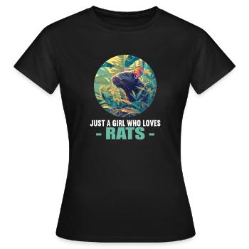 Rat Rat - Women's T-Shirt - black - Front - AI Model Female 172 dark (172cm)