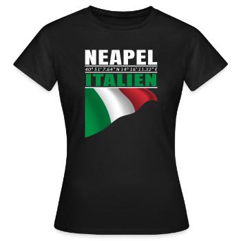 Naples - Women's T-Shirt - black - Front - AI Model Female 172 dark (172cm)