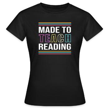 École primaire École maternelle Enseignant de l’école primaire Lecture - T-shirt Femme - noir - Devant - AI Model Female 172 dark (172cm)