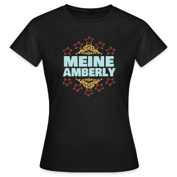 Maedchen Amberly - Frauen T-Shirt - Schwarz - Vorne - AI Model Female 172 dark (172cm)