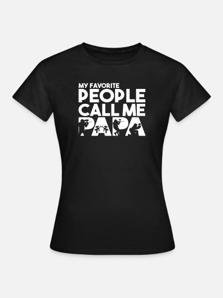 Lieblingsleute nennen mich Papa Paintball Dad - Frauen T-Shirt - Schwarz