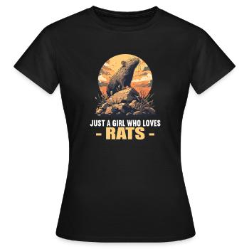 Rat Rat - Women's T-Shirt - black - Front - AI Model Female 172 dark (172cm)