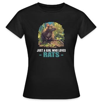 Rat Rat - Women's T-Shirt - black - Front - AI Model Female 172 dark (172cm)
