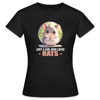 Rat Rat - Women's T-Shirt - black - Front - AI Model Female 172 dark (172cm)