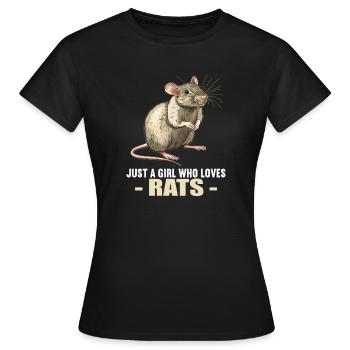 Rat Rat - Women's T-Shirt - black - Front - AI Model Female 172 dark (172cm)