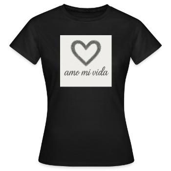 Herz und Lebensfreude - Frauen T-Shirt - Schwarz - Vorne - AI Model Female 172 dark (172cm)