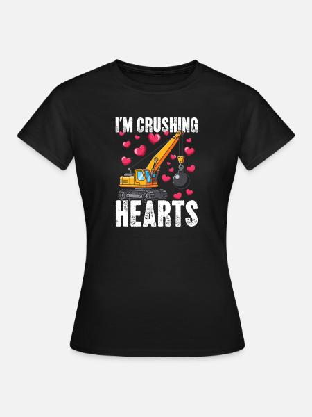 Herzzerquetschender Kranich - Frauen T-Shirt - Schwarz