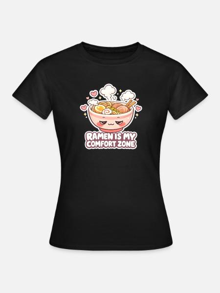 Ramen is my comfort zone - Frauen T-Shirt - Schwarz