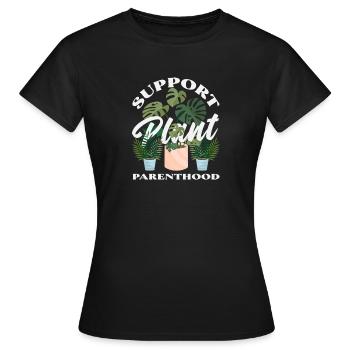 Soutien à la parentalité des plantes - T-shirt Femme - noir - Devant - AI Model Female 172 dark (172cm)