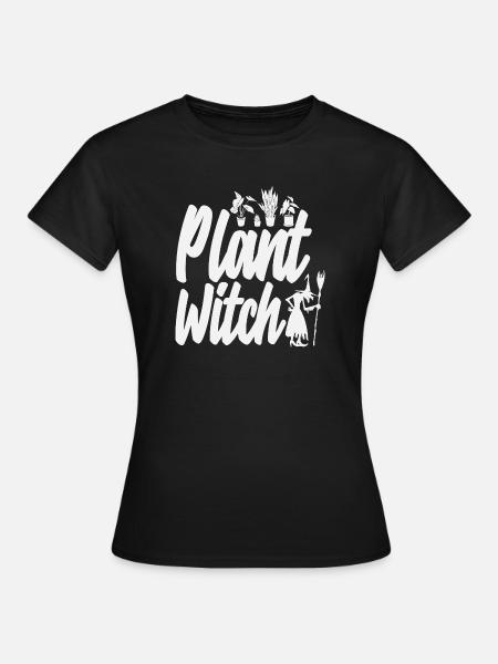 Pflanze Hexe Pflanzenliebhaber - Frauen T-Shirt - Schwarz