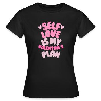 L’amour de soi pour la Saint-Valentin - T-shirt Femme - noir - Devant - AI Model Female 172 dark (172cm)