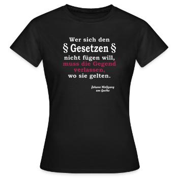 Ceux qui ne veulent pas se conformer aux lois - T-shirt Femme - noir - Devant - AI Model Female 172 dark (172cm)