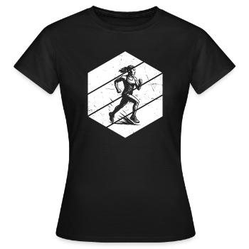 Running Fokus pur - Frauen T-Shirt - Schwarz - Vorne - AI Model Female 172 dark (172cm)