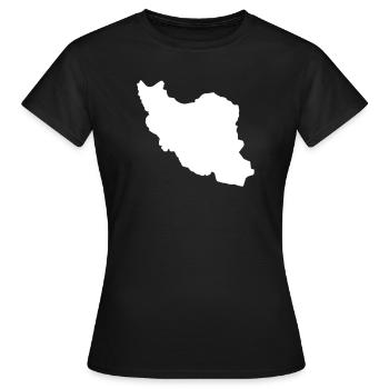 Silhouette de l’Iran - T-shirt Femme - noir - Devant - AI Model Female 172 dark (172cm)
