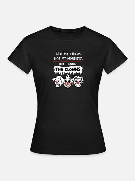Niet mijn circus niet mijn apen statement - Vrouwen T-shirt - zwart