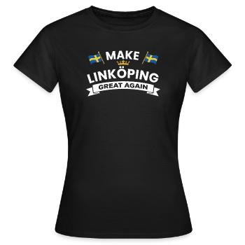 Linköping Une cohésion plus forte - T-shirt Femme - noir - Devant - AI Model Female 172 dark (172cm)