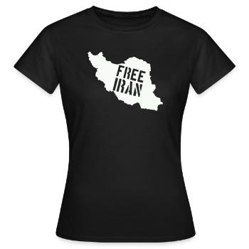 Iran Liberté Iran Libérer l’Iran - T-shirt Femme - noir - Devant - AI Model Female 172 dark (172cm)