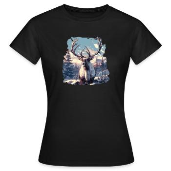 Renne Renne - T-shirt Femme - noir - Devant - AI Model Female 172 dark (172cm)