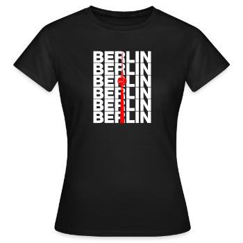 TOUR DE TÉLÉVISION DE BERLIN, ALEX POINT DE REPÈRE DIT EST BERLIN - T-shirt Femme - noir - Devant - AI Model Female 172 dark (172cm)