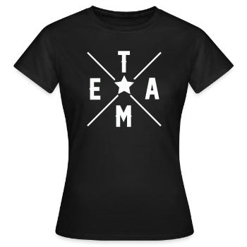Équipe - T-shirt Femme - noir - Devant - AI Model Female 172 dark (172cm)