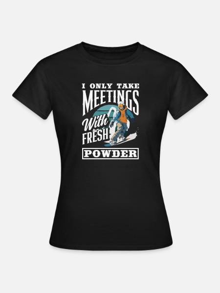 Snowboarden Snowboardtreffen Sessellift - Frauen T-Shirt - Schwarz