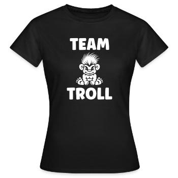 Troll - Frauen T-Shirt - Schwarz - Vorne - AI Model Female 172 dark (172cm)
