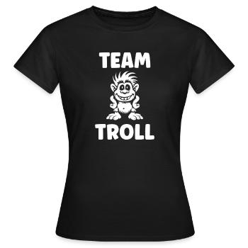 Troll - Frauen T-Shirt - Schwarz - Vorne - AI Model Female 172 dark (172cm)