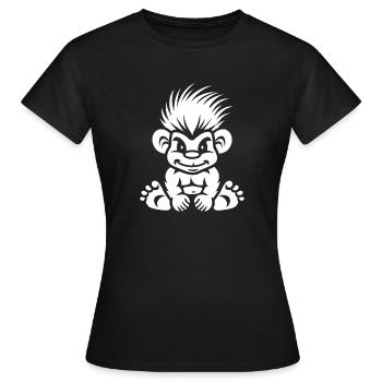 Troll - Frauen T-Shirt - Schwarz - Vorne - AI Model Female 172 dark (172cm)