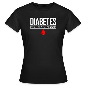 Diabetes-Blutlinienabfall-Grafik - Frauen T-Shirt - Schwarz - Vorne - AI Model Female 172 dark (172cm)