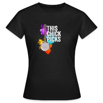 Banjo, das dieses Mädchen auswählt. - Frauen T-Shirt - Schwarz - Vorne - AI Model Female 172 dark (172cm)