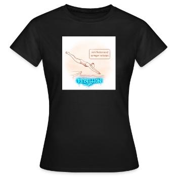 Beckenrand Rebellion  - Frauen T-Shirt - Schwarz - Vorne - AI Model Female 172 dark (172cm)