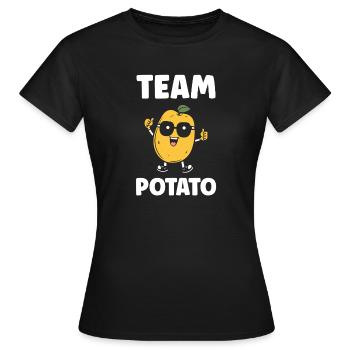 Team Potato Wacky Cartoon - Women's T-Shirt - black - Front - AI Model Female 172 dark (172cm)