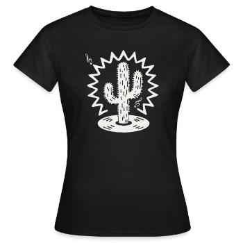 Silhouette de la sérénade du cactus - T-shirt Femme - noir - Devant - AI Model Female 172 dark (172cm)
