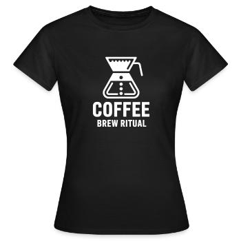 Rituel de l’infusion de café Verser sur le kaffee - T-shirt Femme - noir - Devant - AI Model Female 172 dark (172cm)