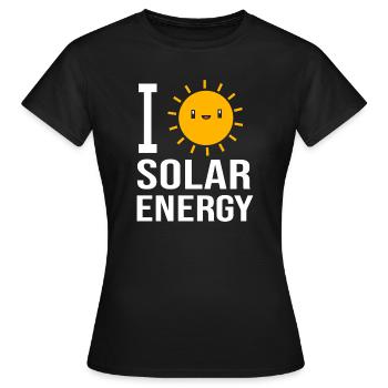 Solar Nachhaltigkeit Erneuerbare Energien - Frauen T-Shirt - Schwarz - Vorne - AI Model Female 172 dark (172cm)