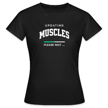 Mise à jour - T-shirt Femme - noir - Devant - AI Model Female 172 dark (172cm)