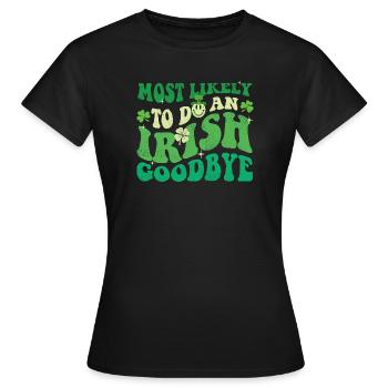 Am wahrscheinlichsten, um sich von St Pats zu verabschieden. - Frauen T-Shirt - Schwarz - Vorne - AI Model Female 172 dark (172cm)