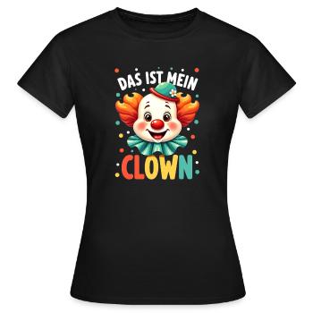 Carnival Clown Costume Carnival Carnival - Women's T-Shirt - black - Front - AI Model Female 172 dark (172cm)