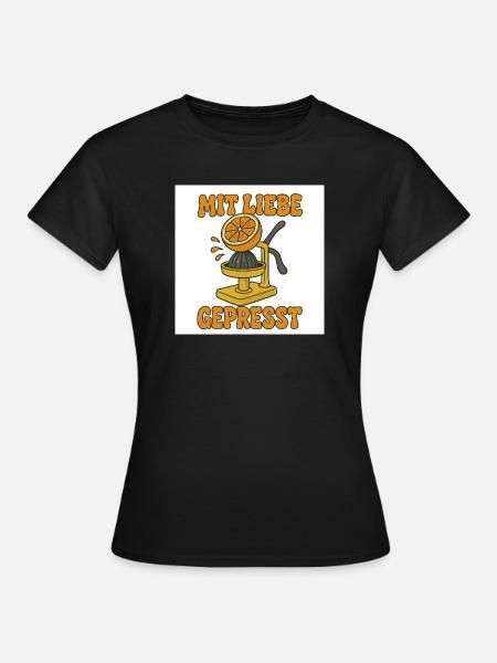 Mit_Liebe_gepr - Frauen T-Shirt - Schwarz