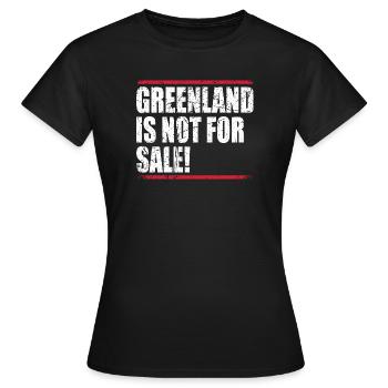 Greenland Is Not For Sale - Women's T-Shirt - black - Front - AI Model Female 172 dark (172cm)