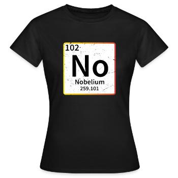 Pas de tableau périodique de chimie - T-shirt Femme - noir - Devant - AI Model Female 172 dark (172cm)