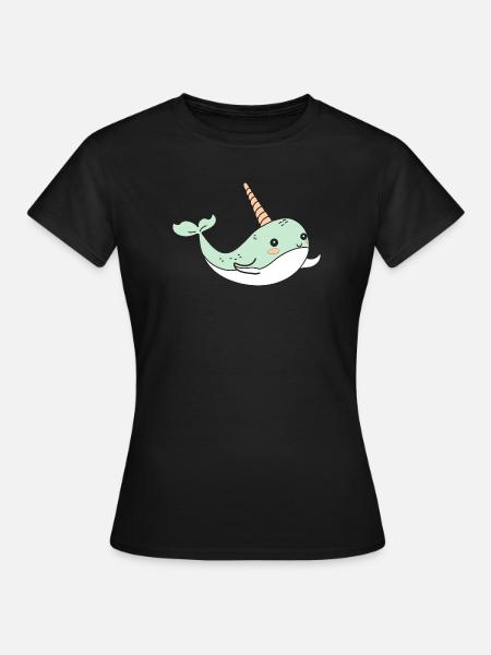 Narwal - Frauen T-Shirt - Schwarz