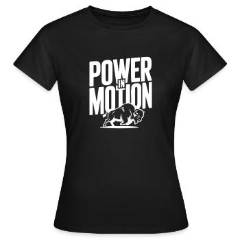 Kraft in Bewegung - Frauen T-Shirt - Schwarz - Vorne - AI Model Female 172 dark (172cm)