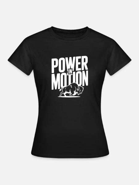 Kraft in Bewegung - Frauen T-Shirt - Schwarz