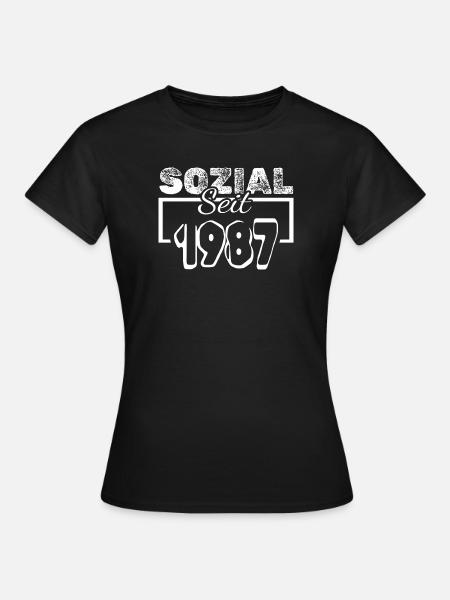Sozial 1987 - Frauen T-Shirt - Schwarz