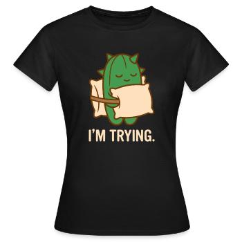 Piquante mais difficile - T-shirt Femme - noir - Devant - AI Model Female 172 dark (172cm)