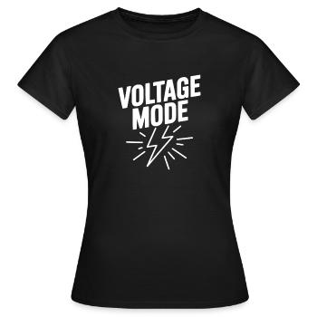 Mode de tension - T-shirt Femme - noir - Devant - AI Model Female 172 dark (172cm)